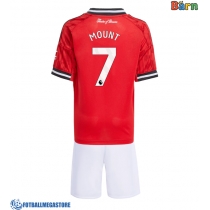 Fotballdrakt Barn Manchester United Mason Mount #7 Hjemmedraktsett 2025-26 Kortermet (+ Korte bukser)